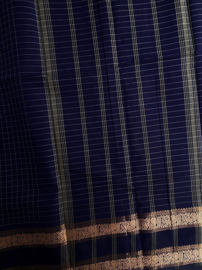 Kanchi cotton saree in kattam pattern