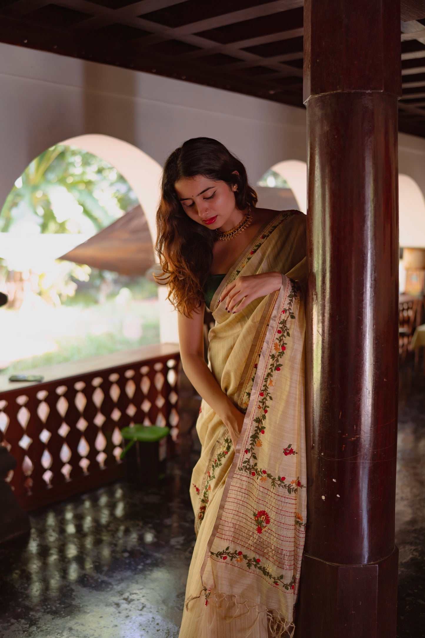 Embroidered French Knot saree