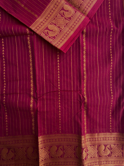Kanchi cotton Vairaoosi weaves & grand pallu pink