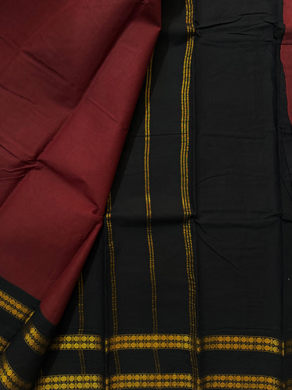 Sungudi Cotton saree with contrast border