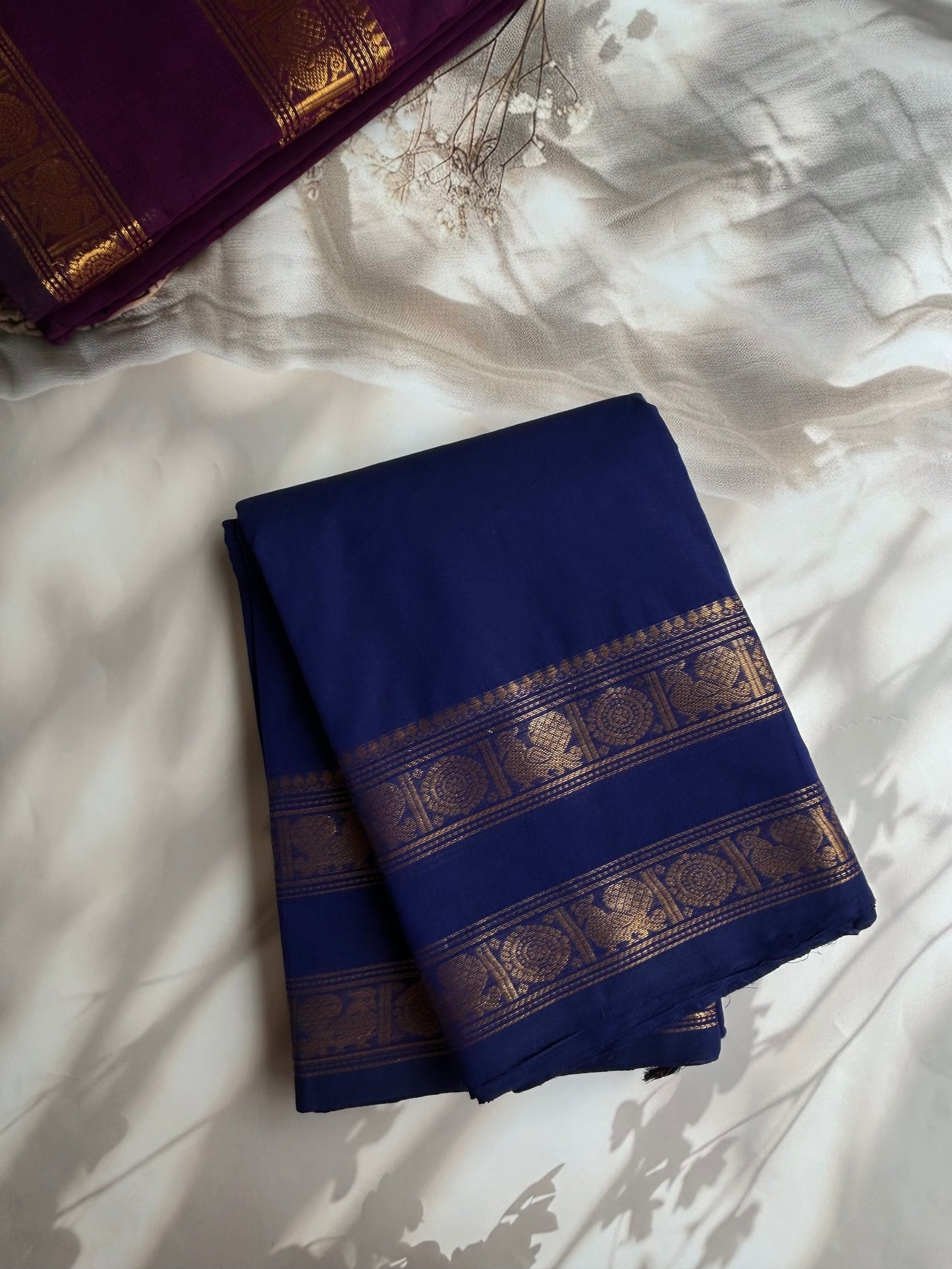 Kanchi cotton saree - Blue