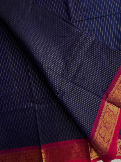 Kanchi cotton saree with Vairaoosi weaves