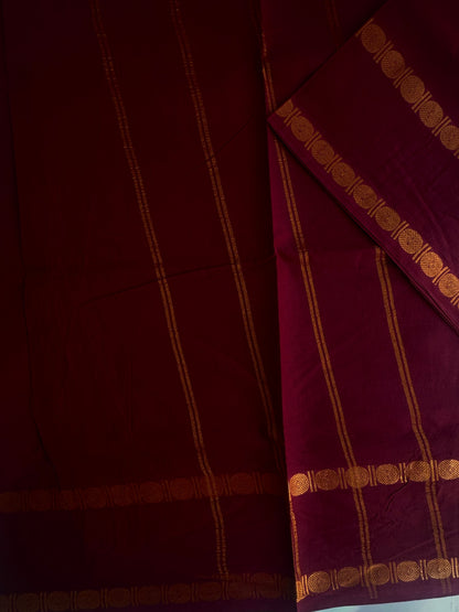 Sungudi Cotton saree with rudraksham border