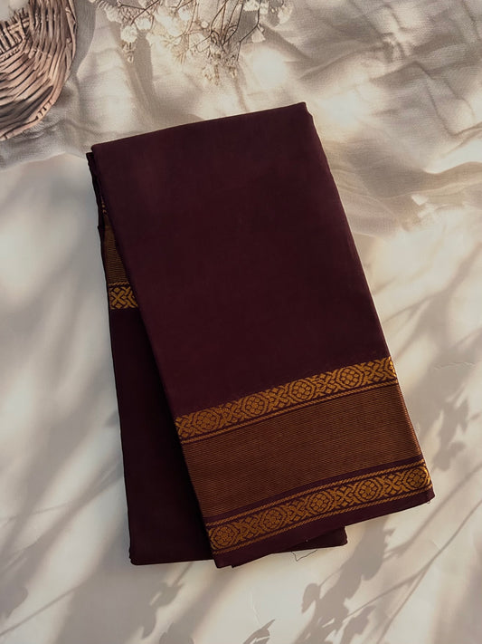 Sungudi Cotton saree brown