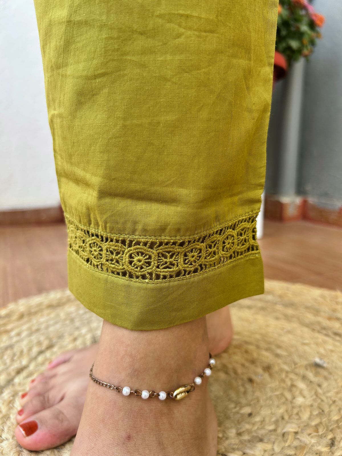 Cotton Co Ord set with embroidery