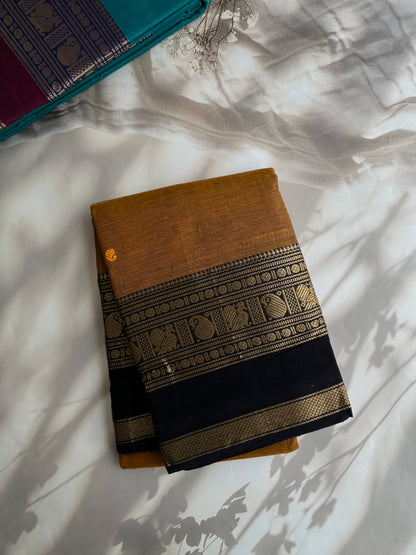 Kanchi cotton saree with butta weaves