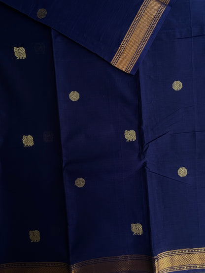Premium Kanchi cotton with annam zari weaves and zari pallu