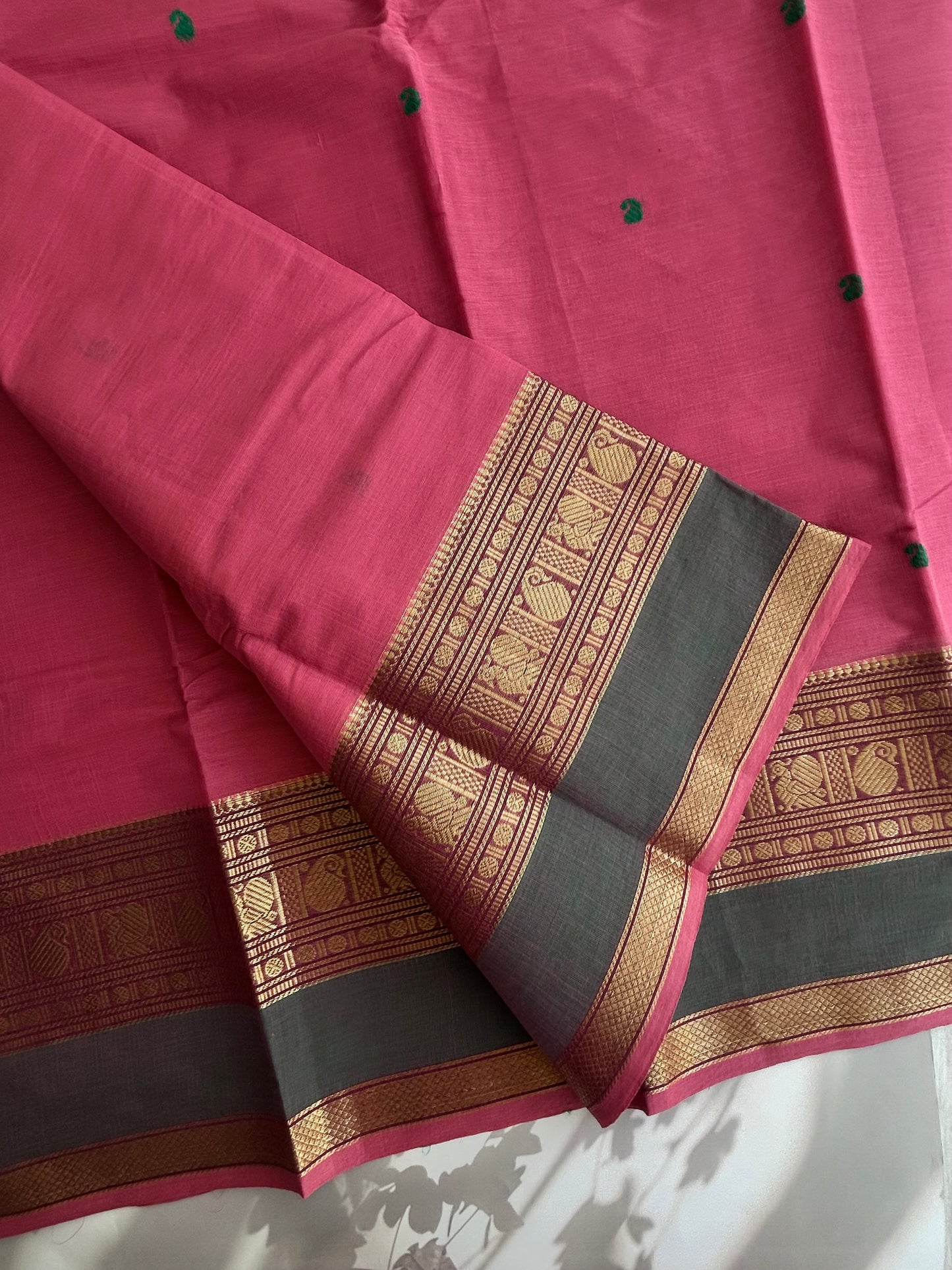 Kanchi cotton saree - pink