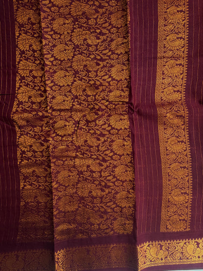 Velthari kattam Sungudi Cotton saree with grand pallu