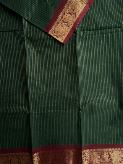 Kanchi cotton saree with Vairaoosi weaves
