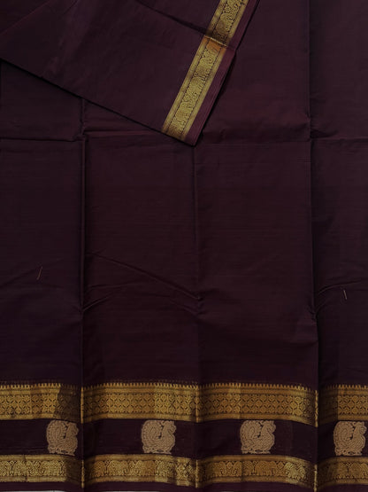 Kanchi cotton saree with rettapett border