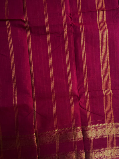 Kanchi cotton saree with vairaoosi weaves pink