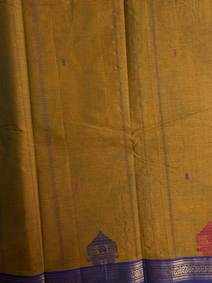 Kanchi cotton saree in butta weaves