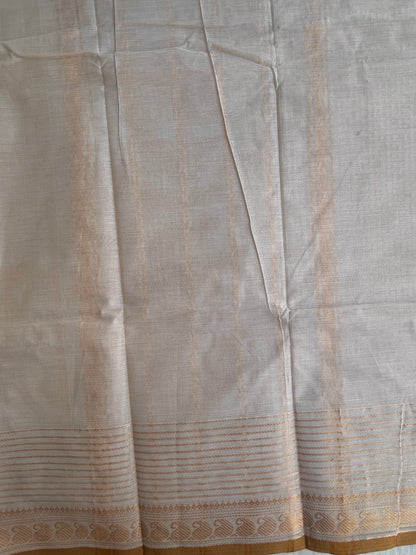 Kanchi Cotton saree with Vairaoosi stripes