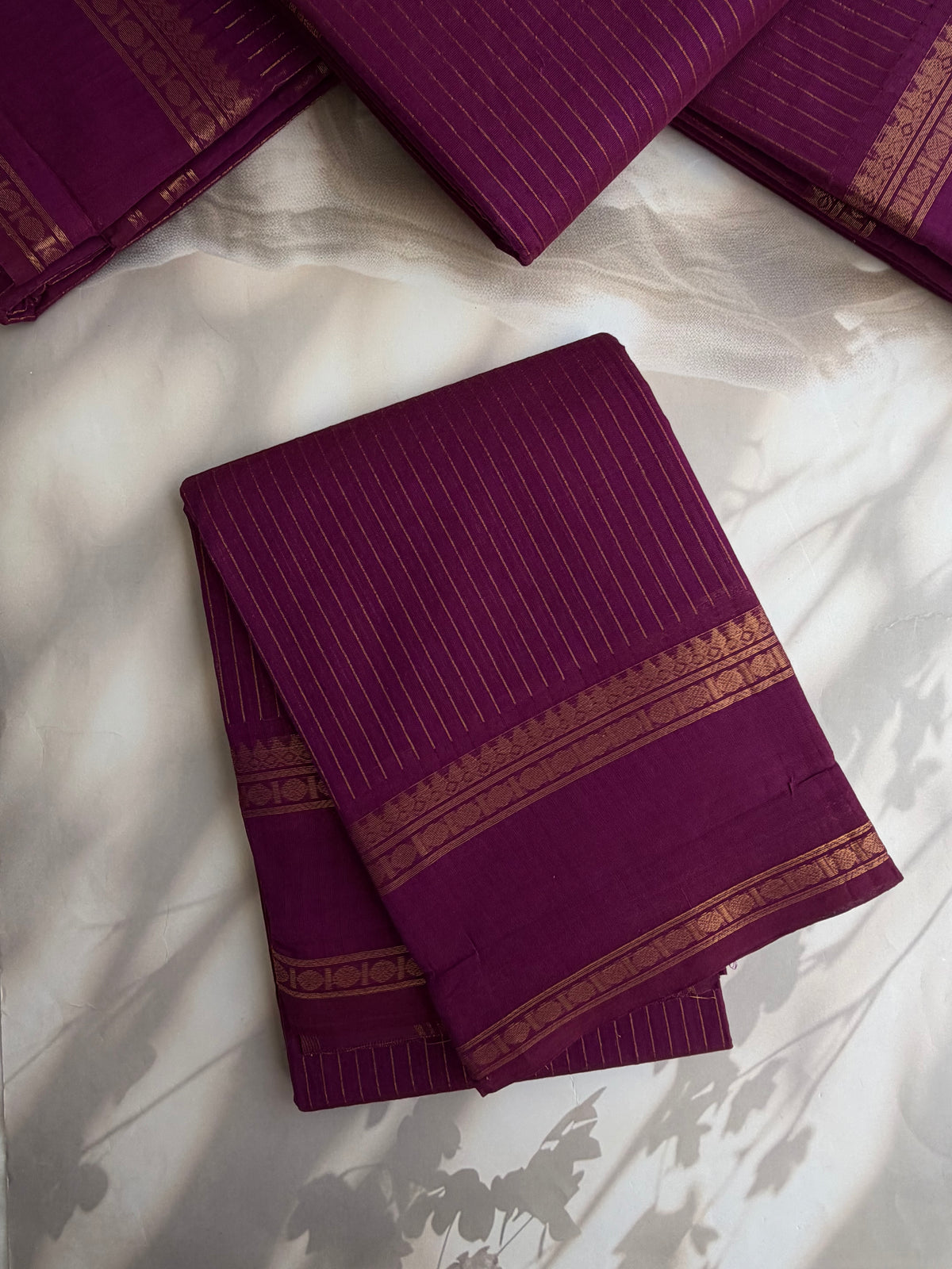 Kanchi cotton saree with Vairaoosi weaves Fuscia pink