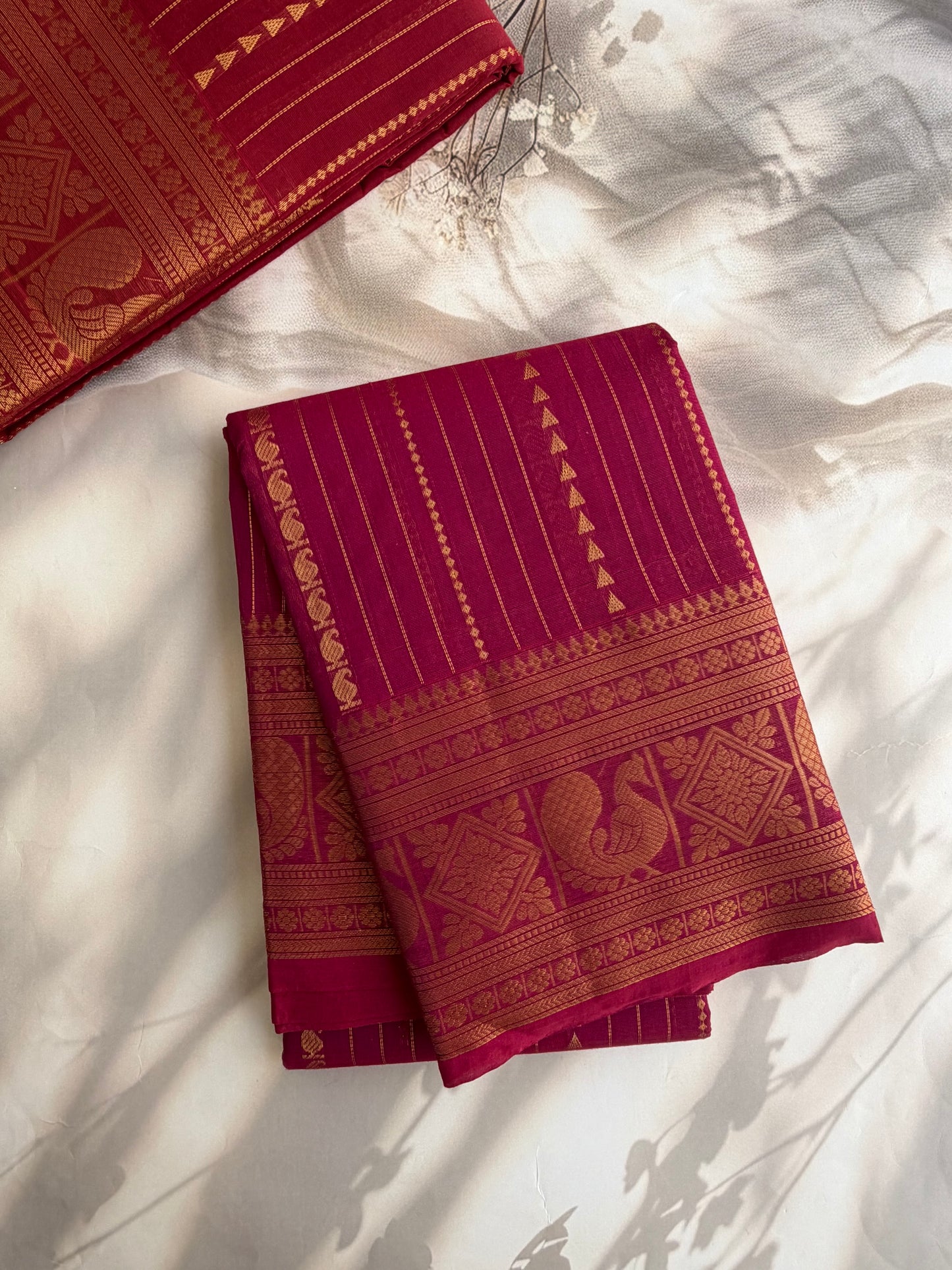 Kanchi cotton Vairaoosi weaves & grand pallu pink