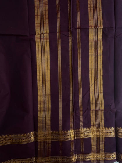 Kanchi cotton saree with zari border