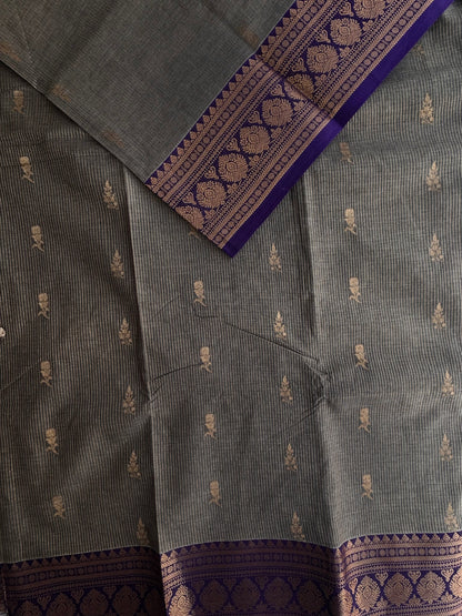 Kanchi cotton saree in Vairaoosi weaves