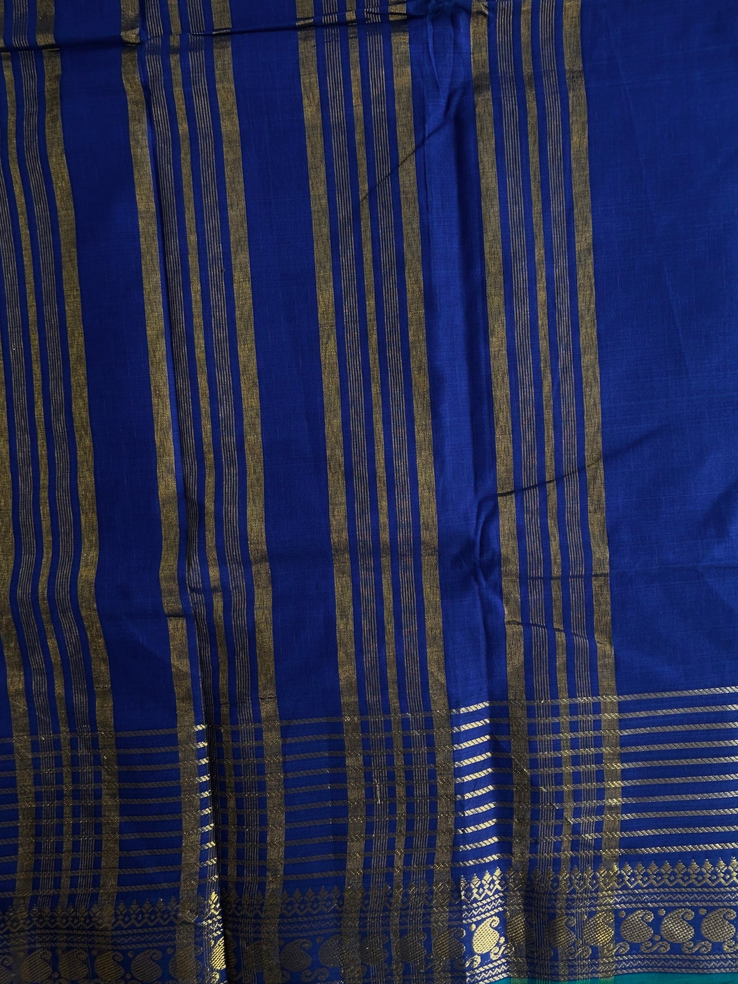 Kanchi Vairaoosi Cotton saree - blue