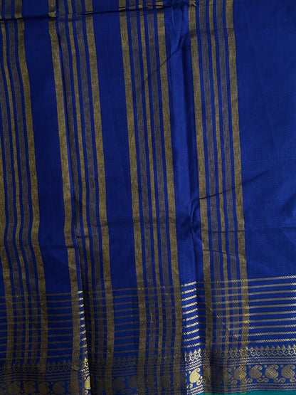 Kanchi Vairaoosi Cotton saree - blue