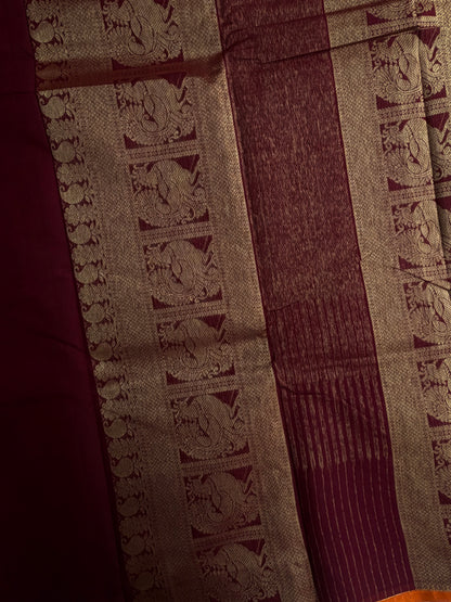 Kanchi cotton saree in premium zari weaves & grand pallu