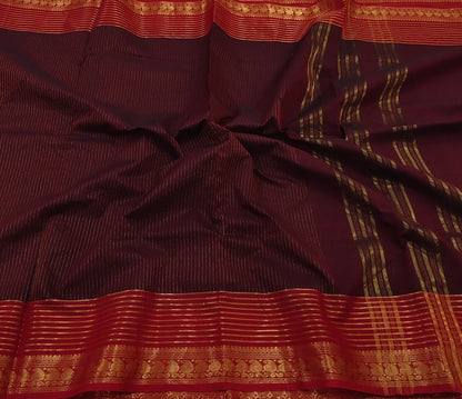 Kanchi Vairaoosi Cotton saree - maroon