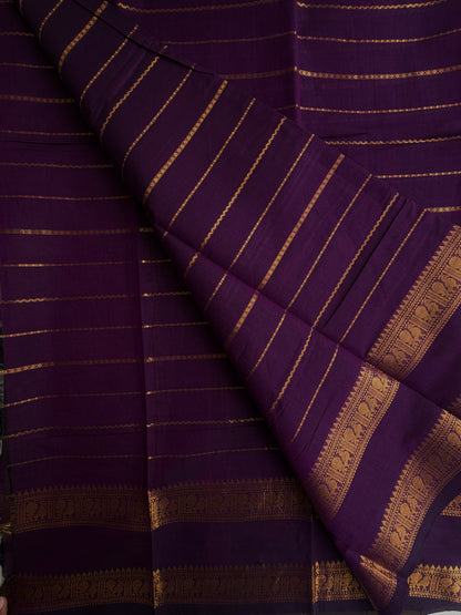 Kanchi cotton saree with Velthari pattern weaves