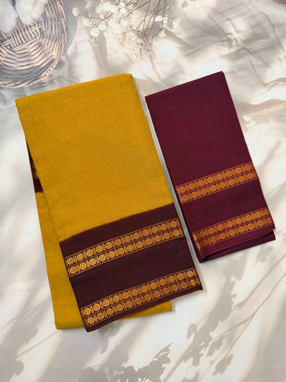 Sungudi Cotton saree with contrast border