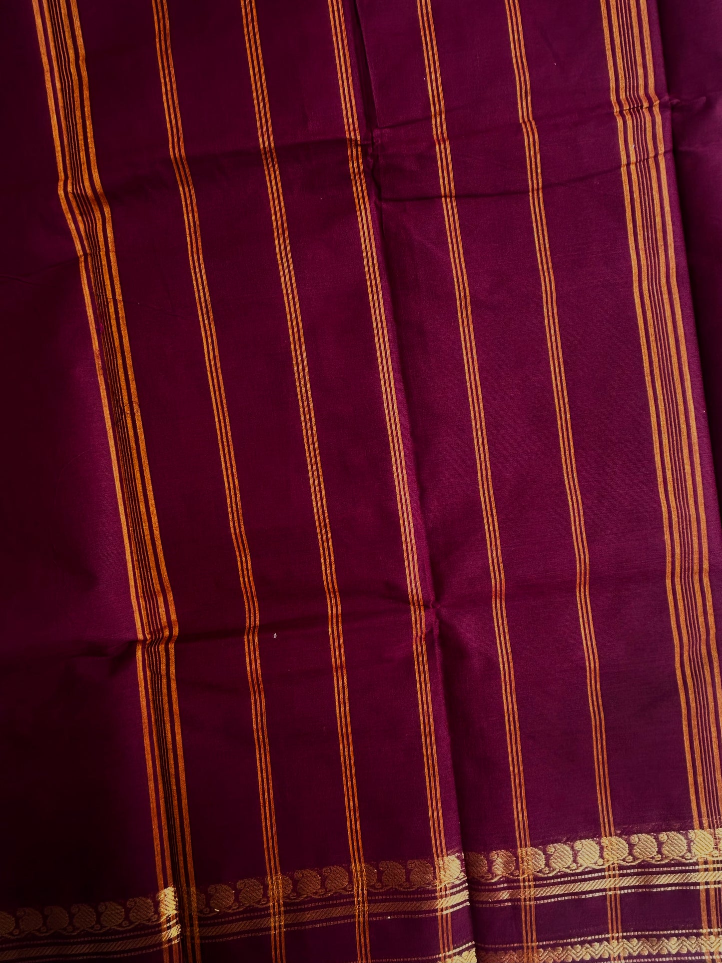 Kanchi cotton saree deep maroon