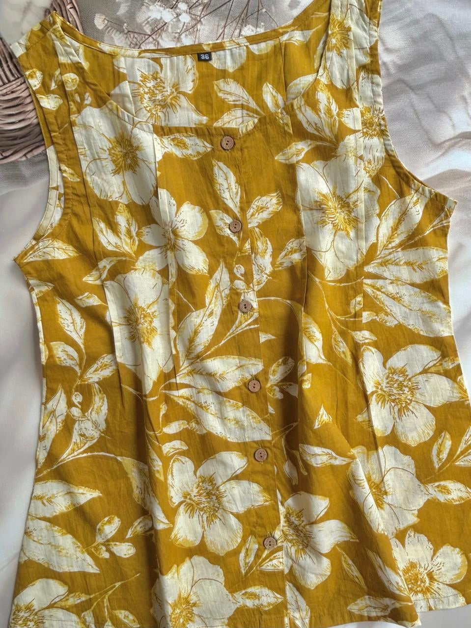Cotton ethnic short top