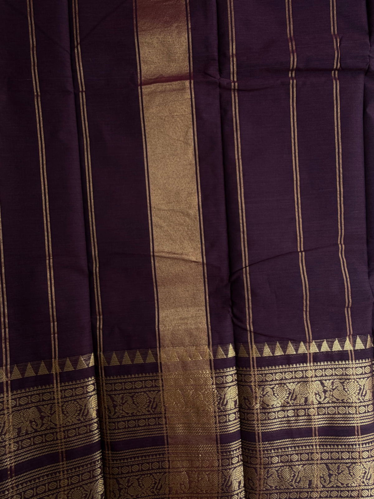 Kanchi cotton saree with rettapet border