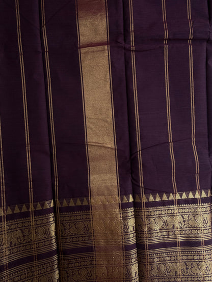 Kanchi cotton saree with rettapet border