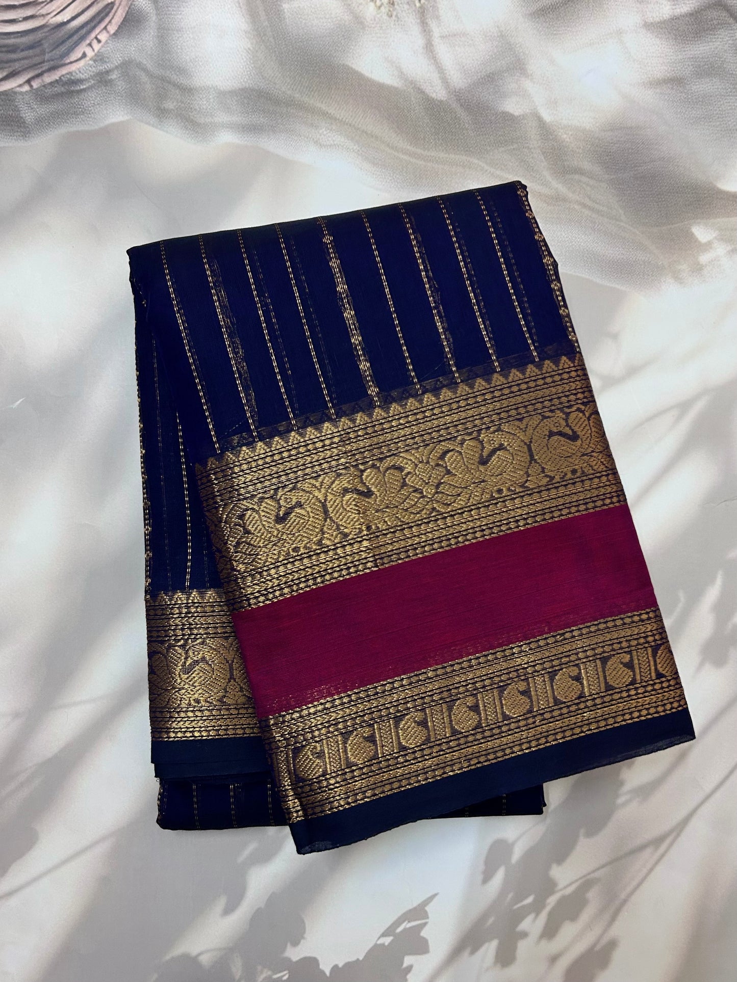 Kanchi cotton saree in Vairaoosi weaves & grand pallu