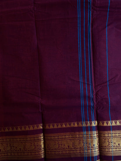 Kanchi cotton saree with rettapett border