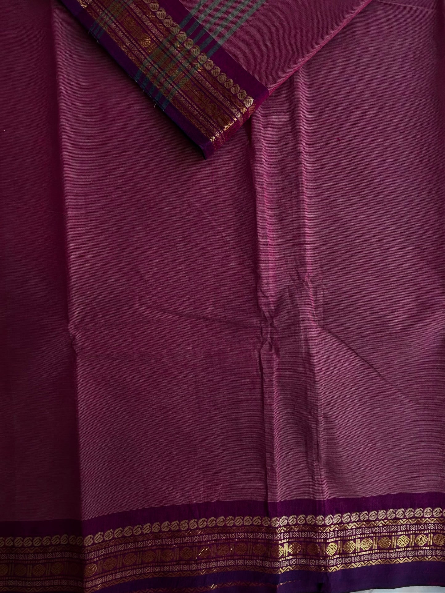 Kanchi cotton saree with zari weaves