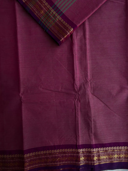 Kanchi cotton saree with zari weaves