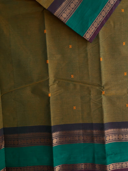 Kanchi cotton saree in butta weaves