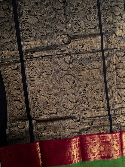 Kanchi cotton butta weaves & grand pallu