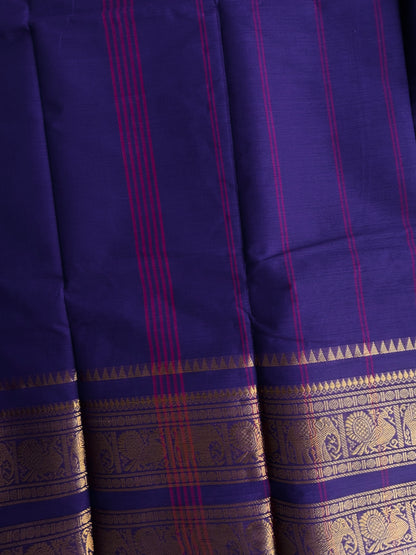 Kanchi cotton saree with rettapett border