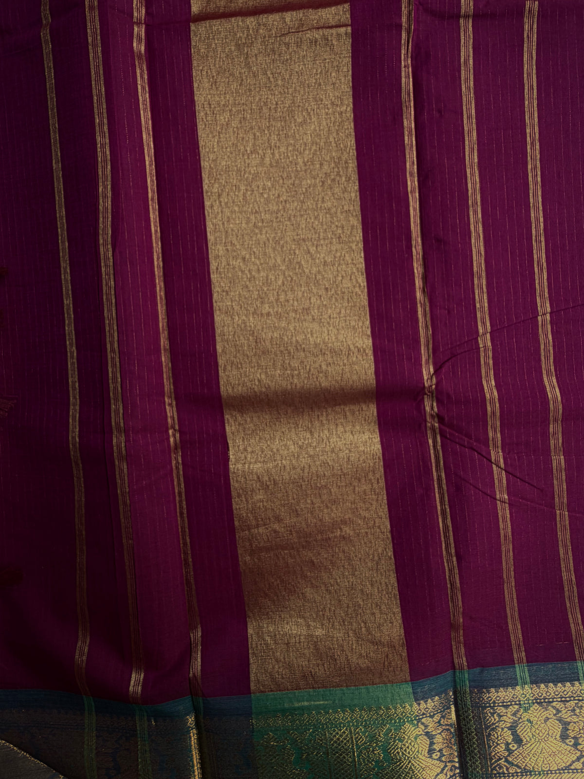 Kanchi cotton saree with Vairaoosi weaves