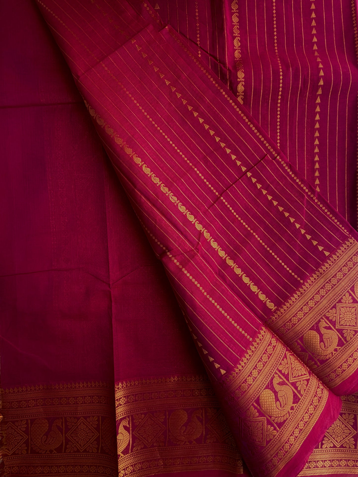 Kanchi cotton Vairaoosi weaves & grand pallu pink