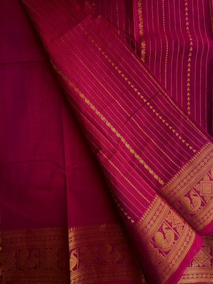 Kanchi cotton Vairaoosi weaves & grand pallu pink