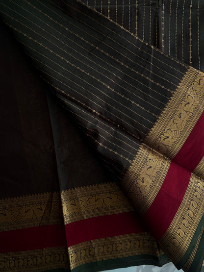 Kanchi Cotton Vairaoosi weaves & grand pallu