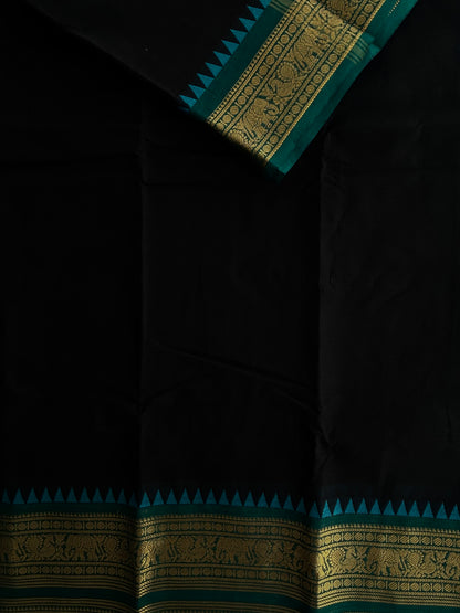 Kanchi cotton saree with rettapet border
