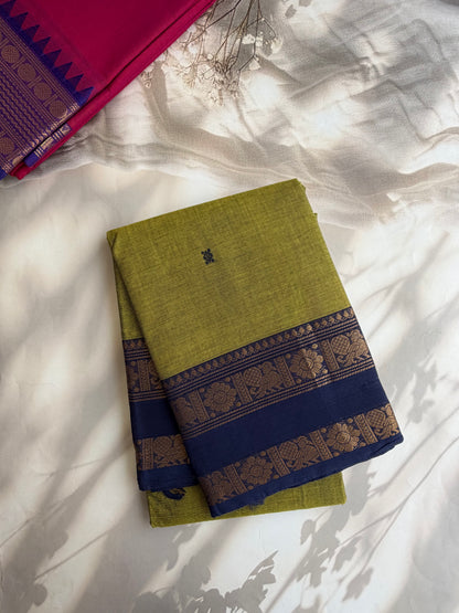 Kanchi cotton saree with butta weaves