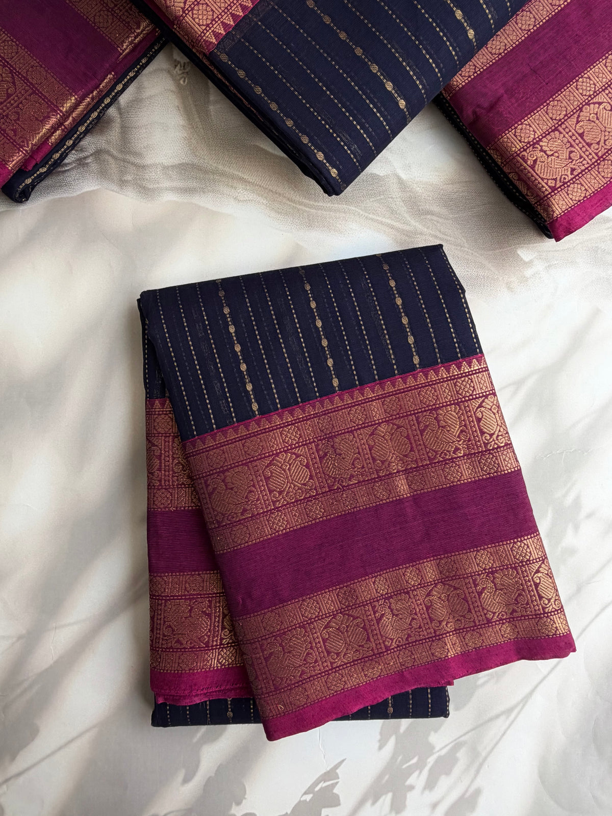 Kanchi cotton saree in Vairaoosi weaves & grand pallu