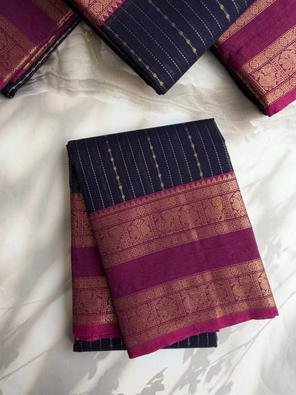 Kanchi cotton saree in Vairaoosi weaves & grand pallu