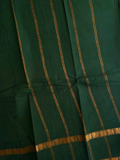 Sungudi pecock saree Green