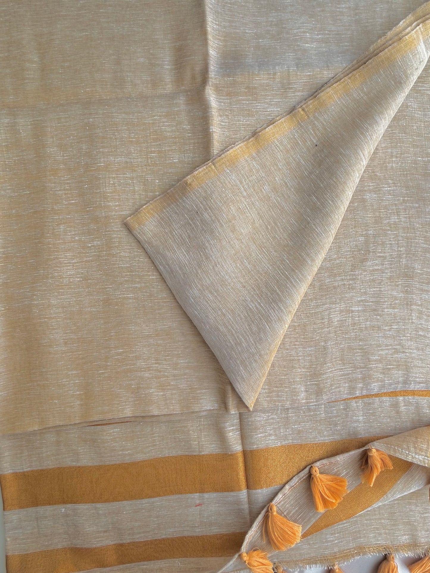 Handloom Tissue linen saree