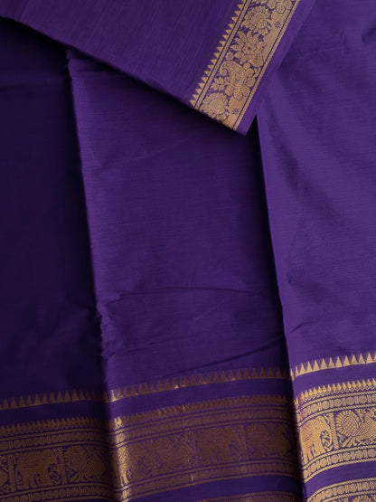 Kanchi cotton saree with rettapett border